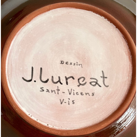 Assiette en céramique par Jean Lurçat Sant Vicens