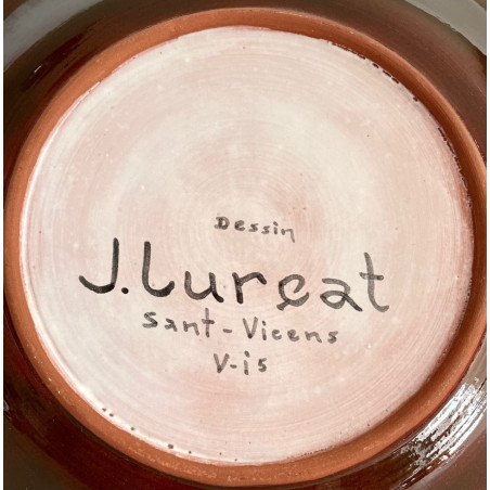 Ceramic plate by Jean Lurçat Sant Vicens