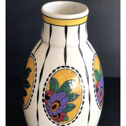 Grand vase Art Déco en faïence Boch Frères Charles Catteau