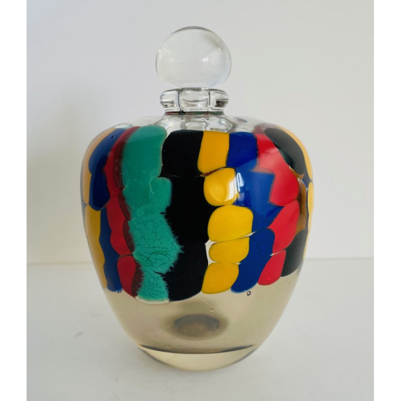 Flacon en verre par Jean-Luc Carcin 1990