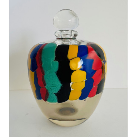Flacon en verre par Jean-Luc Carcin 1990