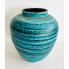 Large  blue vase Accolay "Gauloise" series