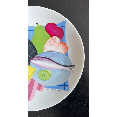 Decorative plate Colette Guéden for Primavera Limoges