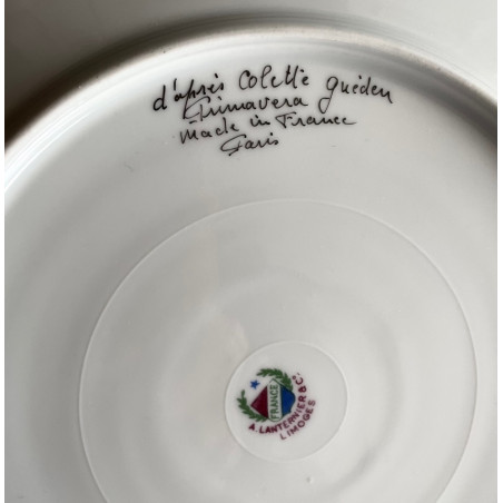 Decorative plate Colette Guéden for Primavera Limoges