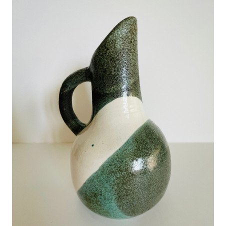 Stoneware pitcher Gilbert Valentin Les Archanges Vallauris