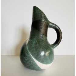 Stoneware pitcher Gilbert Valentin Les Archanges Vallauris