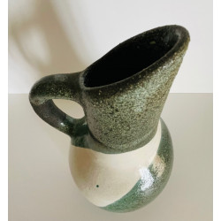 Stoneware pitcher Gilbert Valentin Les Archanges Vallauris