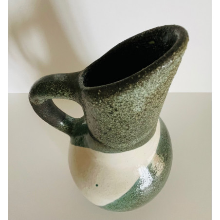 Stoneware pitcher Gilbert Valentin Les Archanges Vallauris