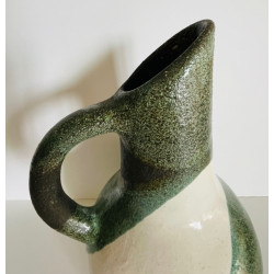 Stoneware pitcher Gilbert Valentin Les Archanges Vallauris