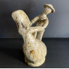 "young Dancers" Sandstone Sculpture La Borne J.lerat 1950