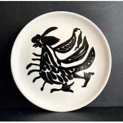 Ceramic Rooster Plate by Jean Lurçat Sant Vicens