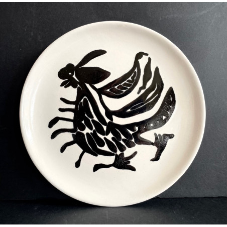 Ceramic Rooster Plate by Jean Lurçat Sant Vicens