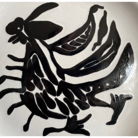 Ceramic Rooster Plate by Jean Lurçat Sant Vicens