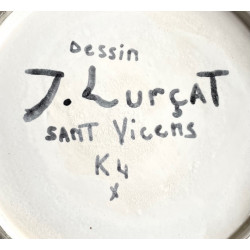 Ceramic Rooster Plate by Jean Lurçat Sant Vicens