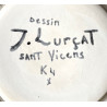 Ceramic Rooster Plate by Jean Lurçat Sant Vicens