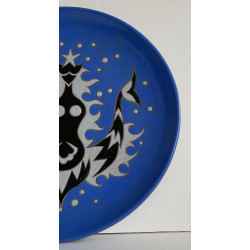 Large Ceramic Dish By Jean Picart Le Doux "the Fire Siren"