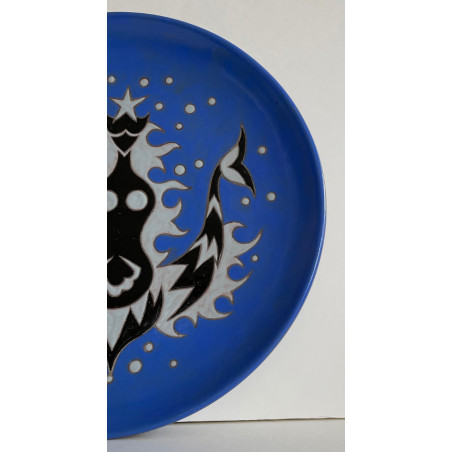 Large Ceramic Dish By Jean Picart Le Doux "the Fire Siren"