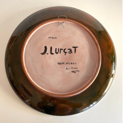 Large Ceramic Dish By Jean Lurçat In Sant Vicens pottery