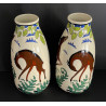 Pair of art deco vases Boch Frères kéramis Charles Catteau