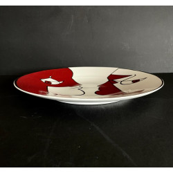"Carnival" porcelain dish designed by Jean Cocteau Couleuvre factory