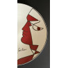 "Carnival" porcelain dish designed by Jean Cocteau Couleuvre factory