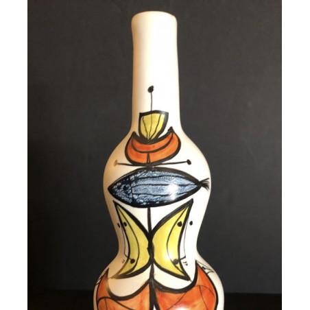 Large Earthenware Bottle By Roger Capron Vallauris