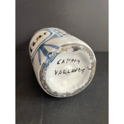"fine" Bilobed Earthenware Bottle By Roger Capron Vallauris