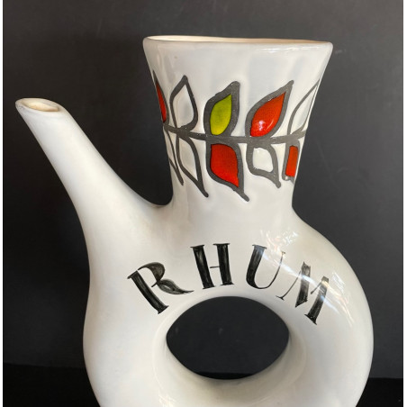 Earthenware "Rum" bottle by Roger Capron Vallauris