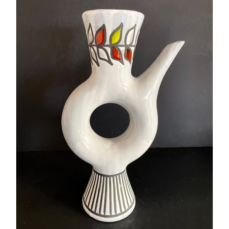 Earthenware "Rum" bottle by Roger Capron Vallauris