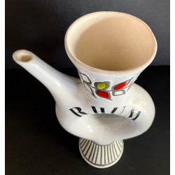 Earthenware "Rum" bottle by Roger Capron Vallauris