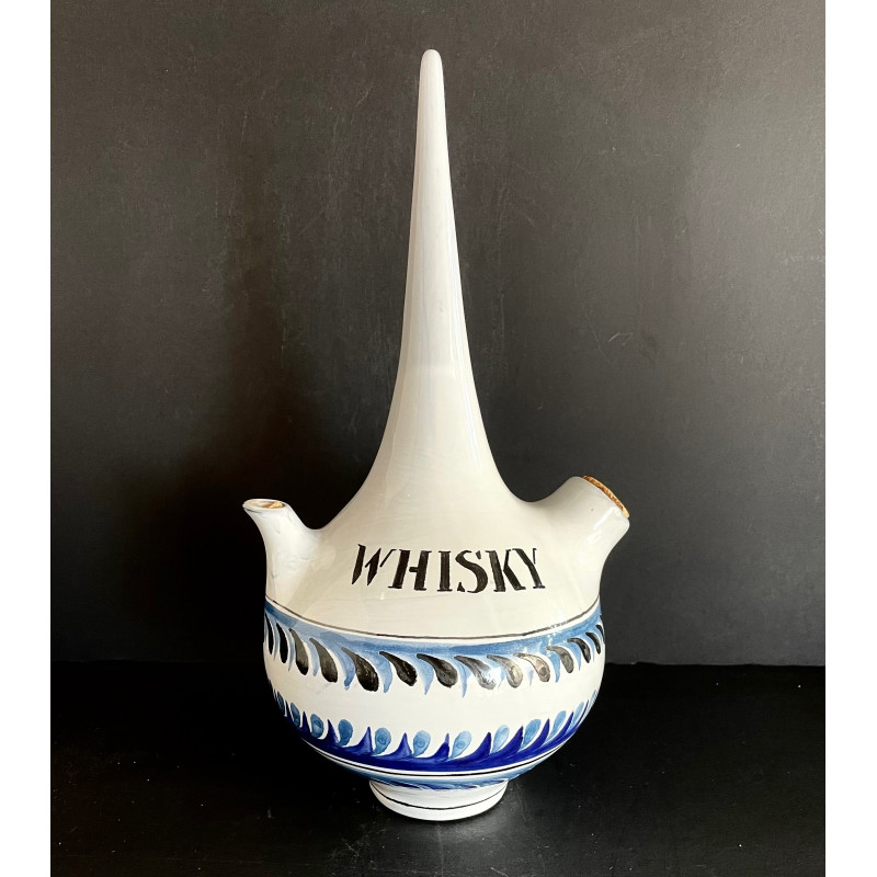 Earthenware “Whiskey” bottle by Roger Capron, Vallauris