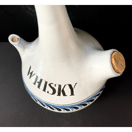 Bouteille "Whisky" en faïence par Roger Capron, Vallauris