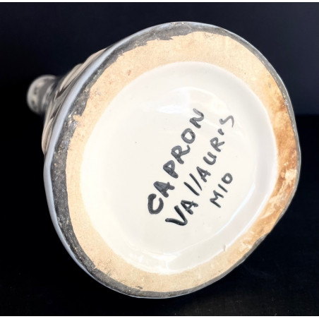 Earthenware bottle by Roger Capron, Vallauris