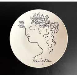 Assiette En Porcelaine Dessin Jean Cocteau