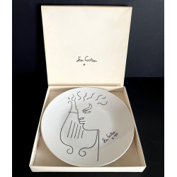Porcelain Plate Drawing Jean Cocteau