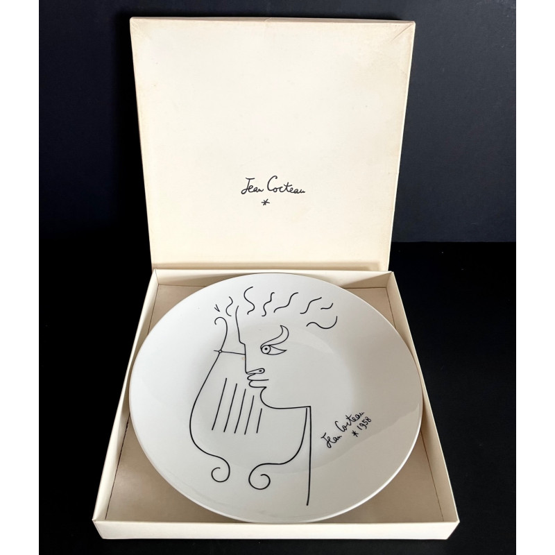 Porcelain Plate Drawing Jean Cocteau