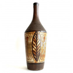 Large  Stoneware Bottle Vase By Alexandre Kostanda Vallauris