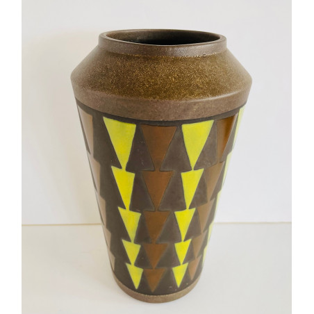 Danish Design Stoneware Vase Günther Praschak For Knabstrup, 1960