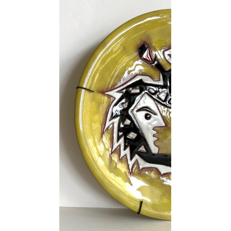 Earthenware plate drawing by Jean Lurçat Sant Vicens