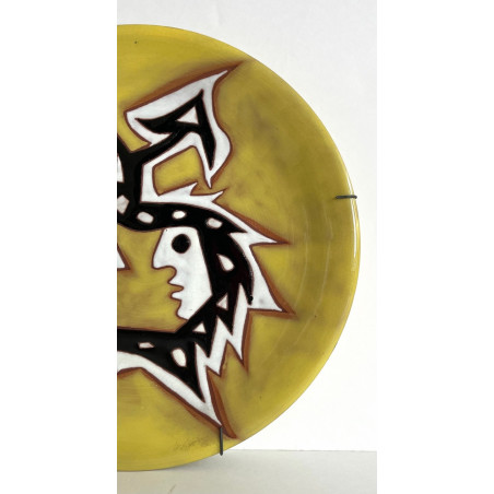 Earthenware plate drawing by Jean Lurçat Sant Vicens