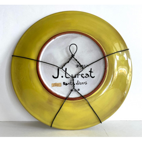 Earthenware plate drawing by Jean Lurçat Sant Vicens