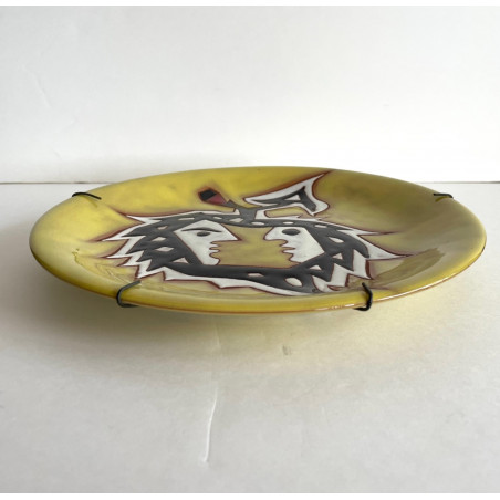 Earthenware plate drawing by Jean Lurçat Sant Vicens