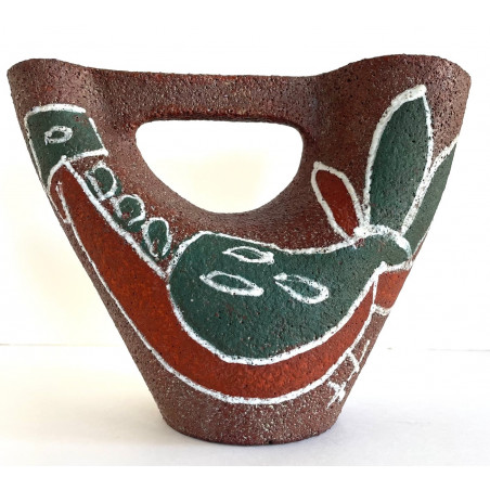 Accolay stoneware zoomorphic vase