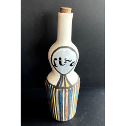 "fine” Earthenware Bottle Roger Capron Vallauris