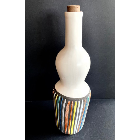 "fine” Earthenware Bottle Roger Capron Vallauris