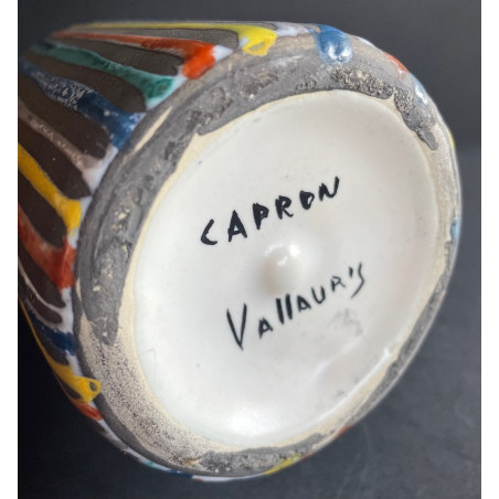 "fine” Earthenware Bottle Roger Capron Vallauris