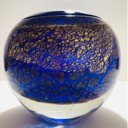 Vase en verre soufflé par Jean-Claude Novaro 1986