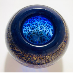 Vase en verre soufflé par Jean-Claude Novaro 1986