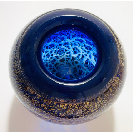 Vase en verre soufflé par Jean-Claude Novaro 1986