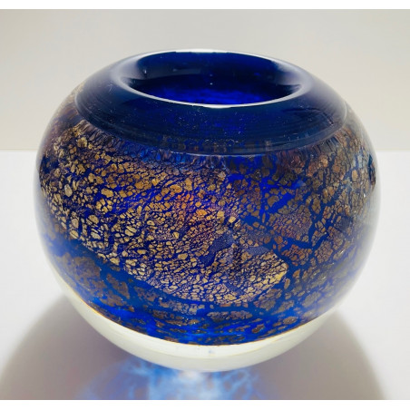 Vase en verre soufflé par Jean-Claude Novaro 1986
